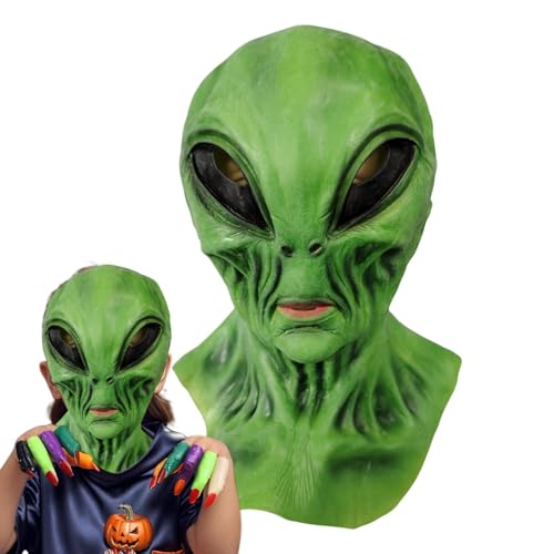 Cosplay Gesichtsbedeckung | Kreative grüne Vollgesichtsabdeckung - Spukhaus Requisiten, Horror Cosplay Kostüm Erwachsene Gesichtsbedeckung für Bühnenauftritt Cosplay Gesichtsbedeckung | Kreative grüne Vollgesichtsabdeckung - Spukhaus Requisiten, Horror Cosplay Kostüm Erwachsene Gesichtsbedeckung für Bühnenauftritt von Huyeruie