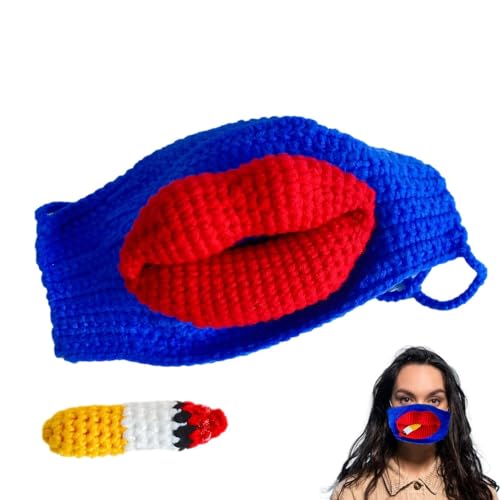 Handgemachte Gesichtsmaske Kreative Wurst Mund Gesichtsbedeckung für Humorvolle Gesichtsmaske Streich Gesichtsmaske für Karneval Party Rollenspiel von Huyeruie