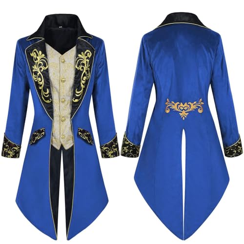 Herren Steampunk-Piratenjacke – Gothic Prinz Viktorianischer Gehrock | Mittelalterlicher Frack Jacke | Gothic Mittelalter Gehrock | Stickerei Vintage Gothic Steampunk für Kostüm Zirkus Herren Steampunk-Piratenjacke – Gothic Prinz Viktorianischer Gehrock | Mittelalterlicher Frack Jacke | Gothic Mittelalter Gehrock | Stickerei Vintage Gothic Steampunk für Kostüm Zirkus von Huyeruie