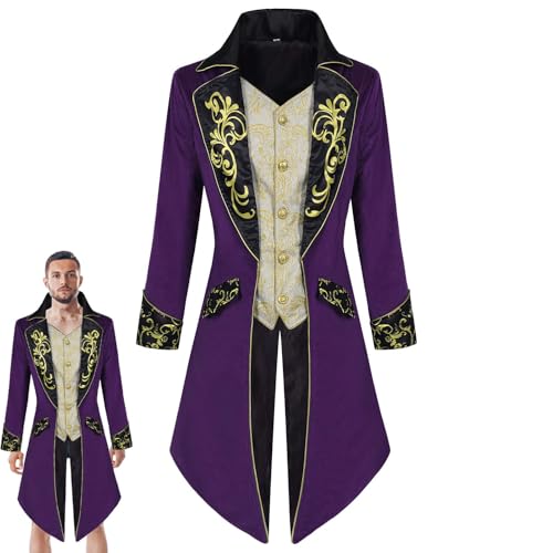 Herren Steampunk-Piratenjacke – Gothic Prinz Viktorianischer Gehrock | Mittelalterlicher Frack Jacke | Gothic Mittelalter Gehrock | Stickerei Vintage Gothic Steampunk für Kostüm Zirkus Herren Steampunk-Piratenjacke – Gothic Prinz Viktorianischer Gehrock | Mittelalterlicher Frack Jacke | Gothic Mittelalter Gehrock | Stickerei Vintage Gothic Steampunk für Kostüm Zirkus von Huyeruie