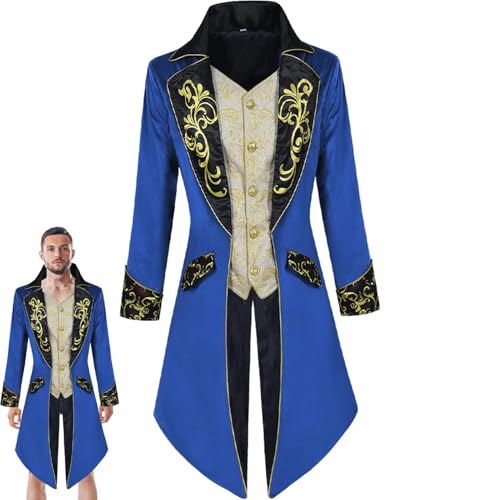 Herren Steampunk-Piratenjacke – Gothic Prinz Viktorianischer Gehrock | Mittelalterlicher Frack Jacke | Gothic Mittelalter Gehrock | Stickerei Vintage Gothic Steampunk für Kostüm Zirkus Herren Steampunk-Piratenjacke – Gothic Prinz Viktorianischer Gehrock | Mittelalterlicher Frack Jacke | Gothic Mittelalter Gehrock | Stickerei Vintage Gothic Steampunk für Kostüm Zirkus von Huyeruie