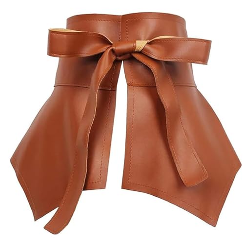 Huyeruie Breiter Taillengürtel Aus PU-Leder, Rockgürtel Für Damen, Breiter Rüschengürtel Aus PU-Leder, Universelle Taillenbänder, Eleganter Schößchen-Cinch-Gürtel, Strapazierfähiger Breiter Rock Huyeruie Breiter Taillengürtel Aus PU-Leder, Rockgürtel Für Damen, Breiter Rüschengürtel Aus PU-Leder, Universelle Taillenbänder, Eleganter Schößchen-Cinch-Gürtel, Strapazierfähiger Breiter Rock von Huyeruie