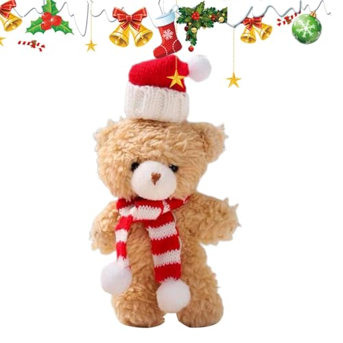 Huyeruie Gefüllter Weihnachtsbär | Plüsch süßer brauner weißer Bärenschal | weicher Plüsch, 16 cm Kuchenaufsätze, Weihnachtsbären gefüllt für Geburtstag, Neujahr, Weihnachtsfest Huyeruie Gefüllter Weihnachtsbär | Plüsch süßer brauner weißer Bärenschal | weicher Plüsch, 16 cm Kuchenaufsätze, Weihnachtsbären gefüllt für Geburtstag, Neujahr, Weihnachtsfest von Huyeruie