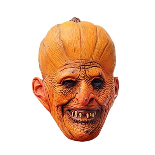 Huyeruie Halloween-Kürbis-Maske, gruselige Kürbis-Kopfbedeckung, Kürbiskopf-Maske, Halloween-Streich, Rollenspiel, Kürbis-Maske, Kinder-Witzspielzeug, Urlaubsfotografie-Requisiten für Theater-Masker Huyeruie Halloween-Kürbis-Maske, gruselige Kürbis-Kopfbedeckung, Kürbiskopf-Maske, Halloween-Streich, Rollenspiel, Kürbis-Maske, Kinder-Witzspielzeug, Urlaubsfotografie-Requisiten für Theater-Masker von Huyeruie