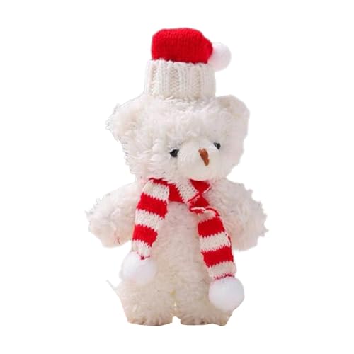 Huyeruie Weihnachtsbär aus Plüsch, niedlicher -weißer Bärenschal, weicher Plüsch, 16 cm, Kuchendekoration, Weihnachtsbären, gefüllt für Geburtstag, Neujahr, Weihnachtsfest Huyeruie Weihnachtsbär aus Plüsch, niedlicher -weißer Bärenschal, weicher Plüsch, 16 cm, Kuchendekoration, Weihnachtsbären, gefüllt für Geburtstag, Neujahr, Weihnachtsfest von Huyeruie