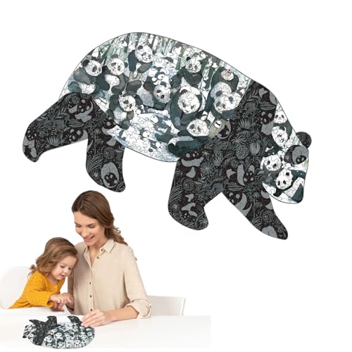 Panda Puzzle für Erwachsene – Einzigartige Panda-Form Holzschnitt-Puzzles | Einzigartige Schnitt-Puzzles herausforderndes Spiel für Weihnachten Geburtstag Panda Puzzle für Erwachsene – Einzigartige Panda-Form Holzschnitt-Puzzles | Einzigartige Schnitt-Puzzles herausforderndes Spiel für Weihnachten Geburtstag von Huyeruie