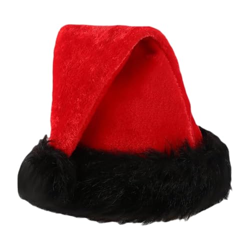 Weihnachtsmütze, Weihnachtsmannmütze, extra lang, modische warme Mütze, Uni, Samt, Weihnachtsmannmütze, Kostüm, Weihnachtsmütze für Kostümveranstaltungen, Uni, dekorative Nikolausmütze mit Weihnachtsmütze, Weihnachtsmannmütze, extra lang, modische warme Mütze, Uni, Samt, Weihnachtsmannmütze, Kostüm, Weihnachtsmütze für Kostümveranstaltungen, Uni, dekorative Nikolausmütze mit von Huyeruie