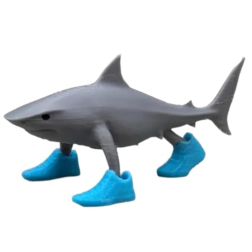 Hviupii Tralalero Tralala Schreibtischdekoration, italienischer Brainrot Hai Meme Figur, Hai in Sneakers, virale Gehirnrot-Sammelfiguren für Schreibtisch, Heimdekoration (1 Stück) von Hviupii