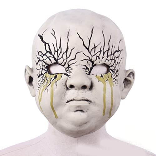 Hworks Little Monster Maske Latex Weiß Vollgesichtsabdeckung Film Kostüm RoomBreak Play Prop von Hworks