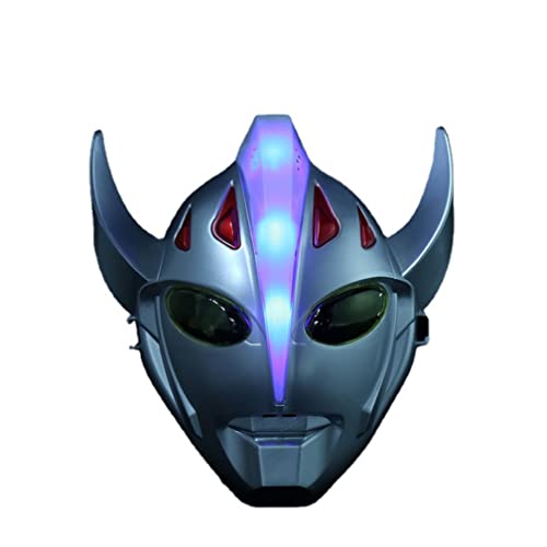 Hworks Luminous Ultraman Maske Kunststoff Vollgesichtsabdeckung Halloween Kinder Cosplay Prop von Hworks