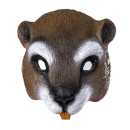 Hworks Schöne Eichhörnchen-Maske PU Halbgesichtsabdeckung für Halloween-Party von Hworks