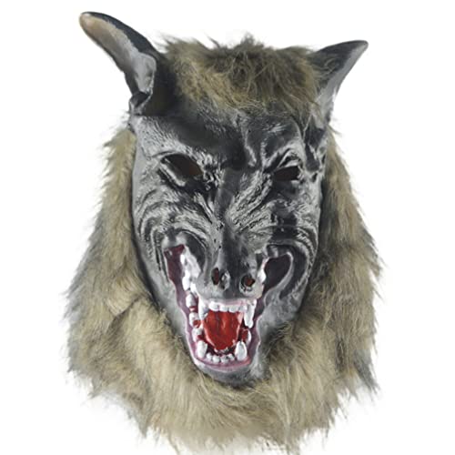 Hworks Wolf Maske Vinyl Vollgesichtsabdeckung Halloween Cosplay Prop von Hworks