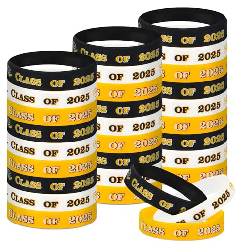 Hxezoc 30 Stück Silikon-Armbänder für Schulabgänger, Geschenke für Abschlussfeiern, Grundschule, P7, 6, 11, Schüler vom Lehrer, Abschlussfeier, Partyzubehör, 30 Stück, Einheitsgröße, Silikon, Kein Hxezoc 30 Stück Silikon-Armbänder für Schulabgänger, Geschenke für Abschlussfeiern, Grundschule, P7, 6, 11, Schüler vom Lehrer, Abschlussfeier, Partyzubehör, 30 Stück, Einheitsgröße, Silikon, Kein von Hxezoc