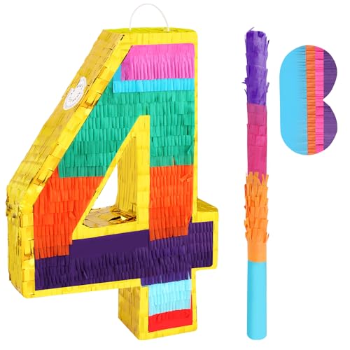 Regenbogen-Pinata mit Augenbinde und Fledermaus für Jungen und Mädchen, 6. Geburtstag, Party, Kindergeburtstag, Fiesta-Zubehör, 40,6 x 27,7 x 8,1 cm Regenbogen-Pinata mit Augenbinde und Fledermaus für Jungen und Mädchen, 6. Geburtstag, Party, Kindergeburtstag, Fiesta-Zubehör, 40,6 x 27,7 x 8,1 cm von Hxezoc
