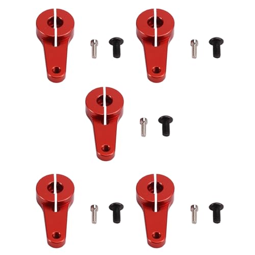 Hxhsgmeh 5 STÜCKE 25T M3 Metall RC Servo Horn Aluminium Arm Set für / E9001 Futaba Savox DIY Auto Spielzeug 31mm Rot von Hxhsgmeh