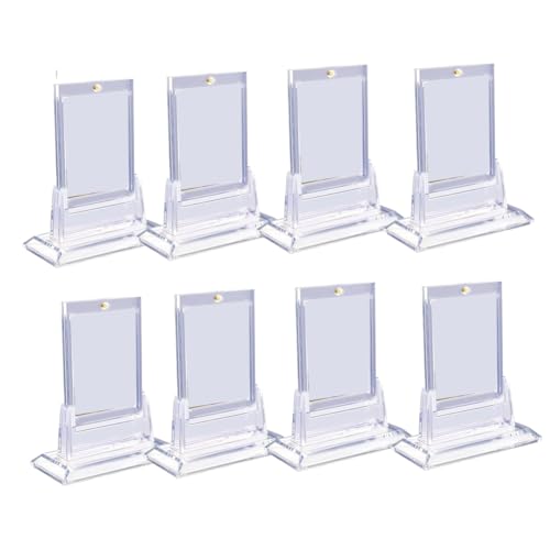 Hxhsgmeh 8 Magnetische Kartenhalter für Sammelkarten, Kartenschutzhalter mit Acryl-Ständerbasis für, Sportkarten von Hxhsgmeh