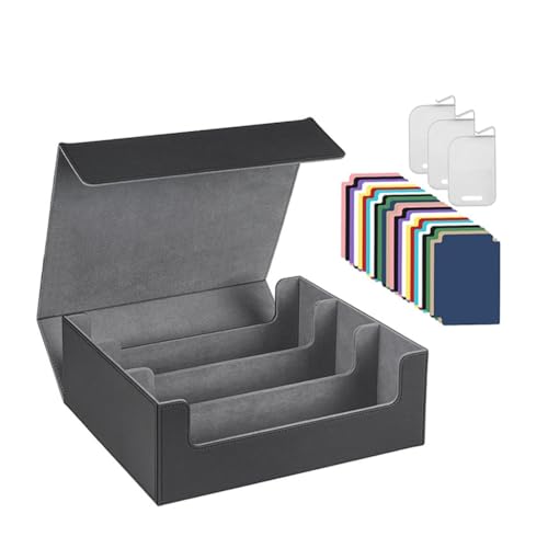 Hxhsgmeh Kartendeck-Etui für Sammelkarten 1800+, Kartenaufbewahrungsbox, Aufbewahrungsbox mit Magnetverschluss, Spielkartenbox Schwarz+ Hxhsgmeh Kartendeck-Etui für Sammelkarten 1800+, Kartenaufbewahrungsbox, Aufbewahrungsbox mit Magnetverschluss, Spielkartenbox Schwarz+ von Hxhsgmeh