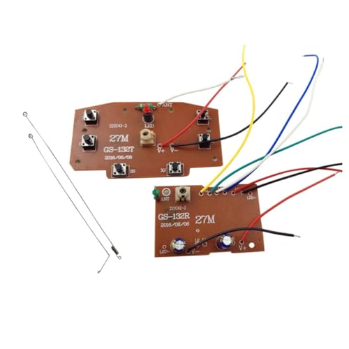 Hxhsgmeh RC Auto Fernbedienung Empfängerplatine Set 27MHz Schaltkreis PCB Sender Empfängerplatine für Modell Lastwagen RC Auto Crawler Fahrzeuge von Hxhsgmeh