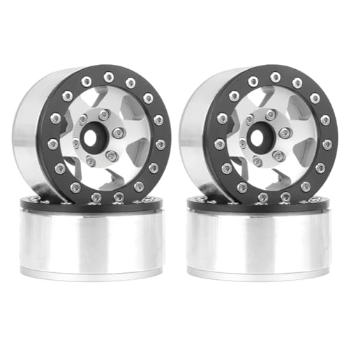 Hxhsgmeh Silberschwarzes 1,55-Metallrad-Reifen-Kletterauto AX90069 für JIMNY CC01 von Hxhsgmeh