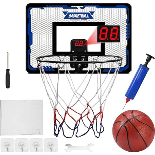 Hxhsgmeh Wandbasketball für Den Innenbereich, Basketballkorb für Schlafzimmer, Basketballkorb für Kinder und Erwachsene, Pumpe und Komplettes Zubehör A von Hxhsgmeh