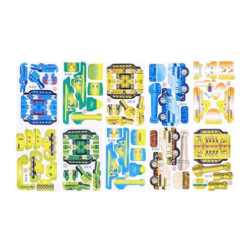 Hxiaen 120PCS pädagogisches 3D-Cartoon-Puzzle 2024 3D-Puzzles für Kinderspielzeug Schaumaufkleber für Kinder Basteln Mini-Puzzles für Kinder Party Aufkleber Kunst-Kits für Kinder (C, One Size) von Hxiaen