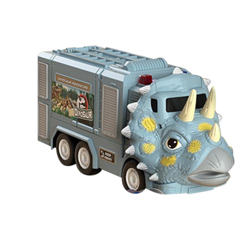 Hxiaen Dinosaurier Transformation Engineering Truck Track Spielzeug-Set Extra großes Dinosaurier-Kinder-Dinosaurier-Spielzeug-LKW-Set enthält kleine Dinosaurier-Mini-Dinosaurierfigur, (Grey, One Size) von Hxiaen