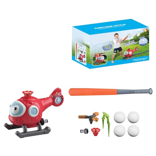 Hxiaen Wassersprinkler, Baseball-Spielzeug für Kinder, zum Spielen im Freien, Sommer-Wasserspiel für und Mädchen, Sommer-Hinterhof-Pool-Party-Spaß Springende (Red, One Size) von Hxiaen