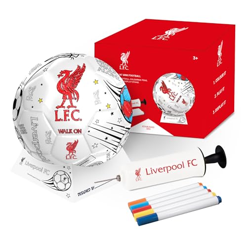 Hy-Pro Offiziell lizenzierter Color In Liverpool FC Fußball - Personalisierter Fußball, Liverpool Merchandise, Fußballbasteln, Pumpe, Ständer und Farbstifte, Größe 2, Fußball, Ideale Hy-Pro Offiziell lizenzierter Color In Liverpool FC Fußball - Personalisierter Fußball, Liverpool Merchandise, Fußballbasteln, Pumpe, Ständer und Farbstifte, Größe 2, Fußball, Ideale von Hy-Pro