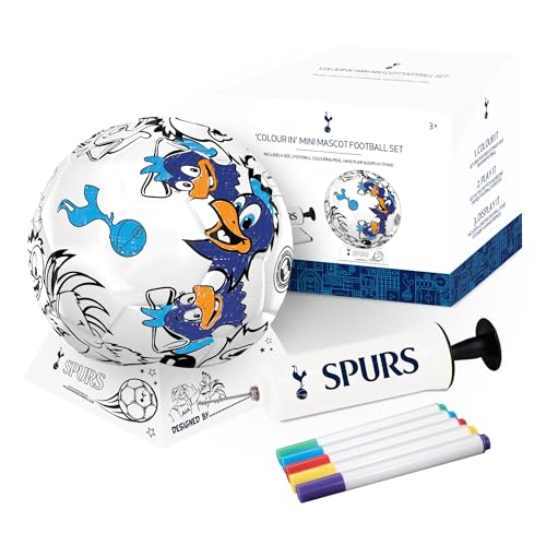 Hy-Pro Offiziell lizenzierter Colour In Tottenham Hotspur F.C. Fußball - Personalisierte Fußball, Merchandise, Fußballbasteln, Pumpe, Ständer und Farbstifte, Größe 2, Fußball, ideale von Hy-Pro