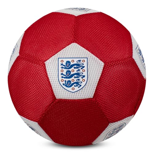 Hy-Pro Offiziell lizenzierter England FA Fußball – Riesen 14 Zoll Mesh-Ball für Fußball & Multisport-Spiele drinnen und draußen – Weicher & Sprungfreudiger Ball mit Logo und Vereinsfarben von Hy-Pro