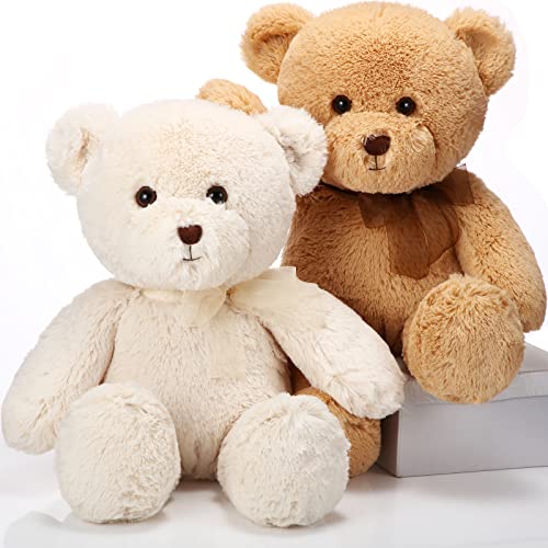 2 Pack Bären Stofftier Bär Plüschtier 18 Zoll Niedlich Stofftier Beige und Braun Kuschelbären Schleife für Junge Mädchen Geburtstag Weihnachten Valentinstag Kindertag 2 Pack Bären Stofftier Bär Plüschtier 18 Zoll Niedlich Stofftier Beige und Braun Kuschelbären Schleife für Junge Mädchen Geburtstag Weihnachten Valentinstag Kindertag von HyDren