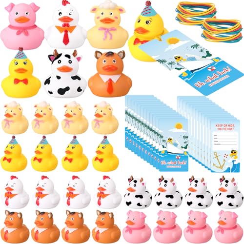 HyDren 72-teiliges Kreuzfahrten-Enten-Tags-Set enthält 24 Bauernhof-Gummienten, 24 Cruising-Etiketten, 24 elastische Gummibänder, schwimmendes Pool-Badespielzeug für Bauernhof-Themenparty, Verstecken HyDren 72-teiliges Kreuzfahrten-Enten-Tags-Set enthält 24 Bauernhof-Gummienten, 24 Cruising-Etiketten, 24 elastische Gummibänder, schwimmendes Pool-Badespielzeug für Bauernhof-Themenparty, Verstecken von HyDren