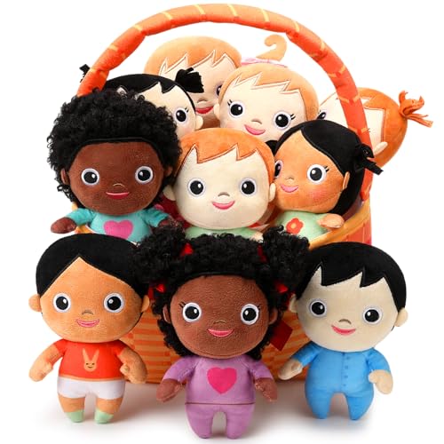 HyDren Korb Plüsch Babypuppen, Set mit 10 weichen multikulturellen sensorischen Puppen, 15,2 cm, Plüsch-Vielfalt Spielzeug für Vorschule, Klassenzimmer, Kleinkind, Babyspielzeug für Kinder, Mädchen HyDren Korb Plüsch Babypuppen, Set mit 10 weichen multikulturellen sensorischen Puppen, 15,2 cm, Plüsch-Vielfalt Spielzeug für Vorschule, Klassenzimmer, Kleinkind, Babyspielzeug für Kinder, Mädchen von HyDren