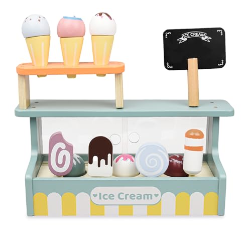Hyacinthy EIS Spielzeug für Kinder, Holz EIS Set Pretend Play Lebensmittel Spielzeug für Kleinkind, Eisdiele Shop, Küche Lebensmittel Rollenspiel Spielzeug für 3+ Jahre alte Jungen Mädchen Hyacinthy EIS Spielzeug für Kinder, Holz EIS Set Pretend Play Lebensmittel Spielzeug für Kleinkind, Eisdiele Shop, Küche Lebensmittel Rollenspiel Spielzeug für 3+ Jahre alte Jungen Mädchen von Hyacinthy