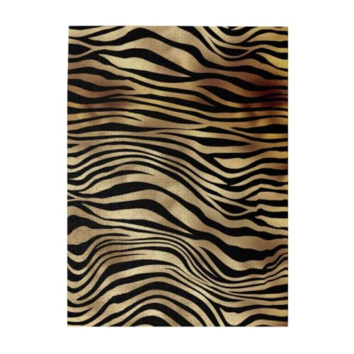 Puzzle 500 Teile für Erwachsene Familien Puzzlespiel für die ganze Familie Anspruchsvolle Puzzles,Afrikanisches Schwarzgold Zebra Tierhaut Sepia Puzzle 500 Teile für Erwachsene Familien Puzzlespiel für die ganze Familie Anspruchsvolle Puzzles,Afrikanisches Schwarzgold Zebra Tierhaut Sepia von Hyaszst