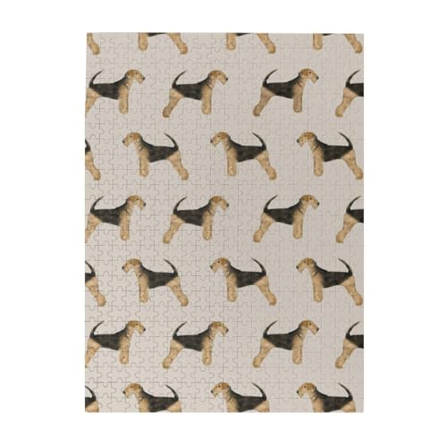 Puzzle 500 Teile für Erwachsene Familien Puzzlespiel für die ganze Familie Anspruchsvolle Puzzles,Airedale Terrier Hund von Hyaszst