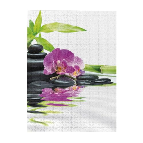 Puzzle 500 Teile für Erwachsene Familien Puzzlespiel für die ganze Familie Anspruchsvolle Puzzles,Asiatische Wellness mit Zen-Massagesteinen Lila Orchidee Puzzle 500 Teile für Erwachsene Familien Puzzlespiel für die ganze Familie Anspruchsvolle Puzzles,Asiatische Wellness mit Zen-Massagesteinen Lila Orchidee von Hyaszst