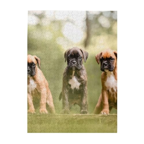 Puzzle 500 Teile für Erwachsene Familien Puzzlespiel für die ganze Familie Anspruchsvolle Puzzles,Boxer Hunde Welpen Haustiere Familienhunde Puzzle 500 Teile für Erwachsene Familien Puzzlespiel für die ganze Familie Anspruchsvolle Puzzles,Boxer Hunde Welpen Haustiere Familienhunde von Hyaszst