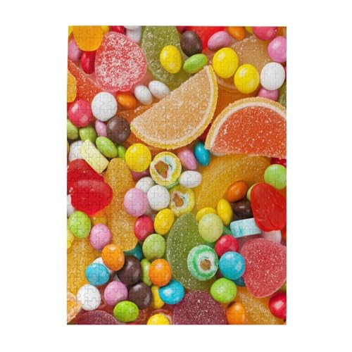 Puzzle 500 Teile für Erwachsene Familien Puzzlespiel für die ganze Familie Anspruchsvolle Puzzles,Bunte Süßigkeiten Puzzle 500 Teile für Erwachsene Familien Puzzlespiel für die ganze Familie Anspruchsvolle Puzzles,Bunte Süßigkeiten von Hyaszst