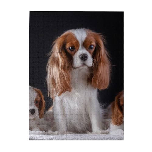 Puzzle 500 Teile für Erwachsene Familien Puzzlespiel für die ganze Familie Anspruchsvolle Puzzles,Cavalier King Charles Spaniel Mutter mit Jungen Puzzle 500 Teile für Erwachsene Familien Puzzlespiel für die ganze Familie Anspruchsvolle Puzzles,Cavalier King Charles Spaniel Mutter mit Jungen von Hyaszst