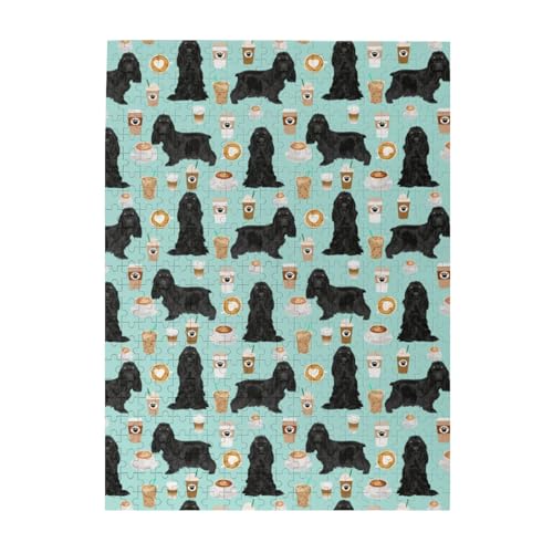 Puzzle 500 Teile für Erwachsene Familien Puzzlespiel für die ganze Familie Anspruchsvolle Puzzles,Cocker Spaniel mit Kaffee Schwarzer Cocker Spaniel Hund Puzzle 500 Teile für Erwachsene Familien Puzzlespiel für die ganze Familie Anspruchsvolle Puzzles,Cocker Spaniel mit Kaffee Schwarzer Cocker Spaniel Hund von Hyaszst