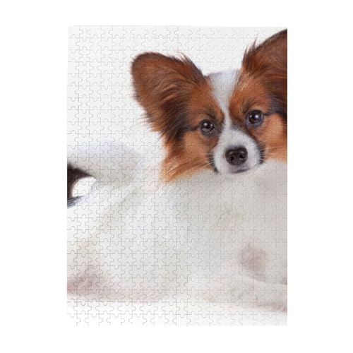 Puzzle 500 Teile für Erwachsene Familien Puzzlespiel für die ganze Familie Anspruchsvolle Puzzles,Flauschiger Papillon-Hund Puzzle 500 Teile für Erwachsene Familien Puzzlespiel für die ganze Familie Anspruchsvolle Puzzles,Flauschiger Papillon-Hund von Hyaszst