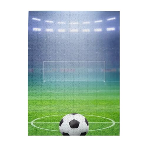 Puzzle 500 Teile für Erwachsene Familien Puzzlespiel für die ganze Familie Anspruchsvolle Puzzles,Football Grün Stadion Lichter Fußball Puzzle 500 Teile für Erwachsene Familien Puzzlespiel für die ganze Familie Anspruchsvolle Puzzles,Football Grün Stadion Lichter Fußball von Hyaszst