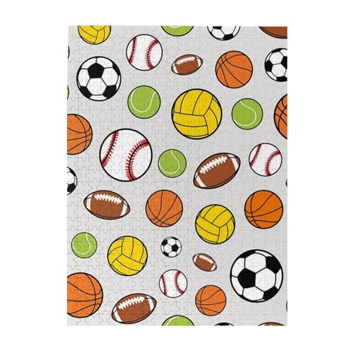 Puzzle 500 Teile für Erwachsene Familien Puzzlespiel für die ganze Familie Anspruchsvolle Puzzles,Fußball-Baseballball Puzzle 500 Teile für Erwachsene Familien Puzzlespiel für die ganze Familie Anspruchsvolle Puzzles,Fußball-Baseballball von Hyaszst