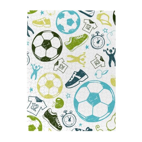 Puzzle 500 Teile für Erwachsene Familien Puzzlespiel für die ganze Familie Anspruchsvolle Puzzles,Fußball-Design Puzzle 500 Teile für Erwachsene Familien Puzzlespiel für die ganze Familie Anspruchsvolle Puzzles,Fußball-Design von Hyaszst
