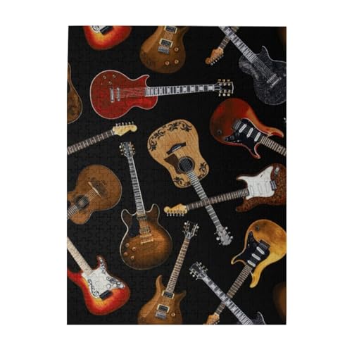Puzzle 500 Teile für Erwachsene Familien Puzzlespiel für die ganze Familie Anspruchsvolle Puzzles,Gitarren gedruckt Puzzle 500 Teile für Erwachsene Familien Puzzlespiel für die ganze Familie Anspruchsvolle Puzzles,Gitarren gedruckt von Hyaszst