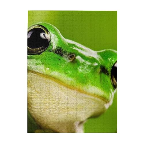 Puzzle 500 Teile für Erwachsene Familien Puzzlespiel für die ganze Familie Anspruchsvolle Puzzles,Grüner Frosch Puzzle 500 Teile für Erwachsene Familien Puzzlespiel für die ganze Familie Anspruchsvolle Puzzles,Grüner Frosch von Hyaszst