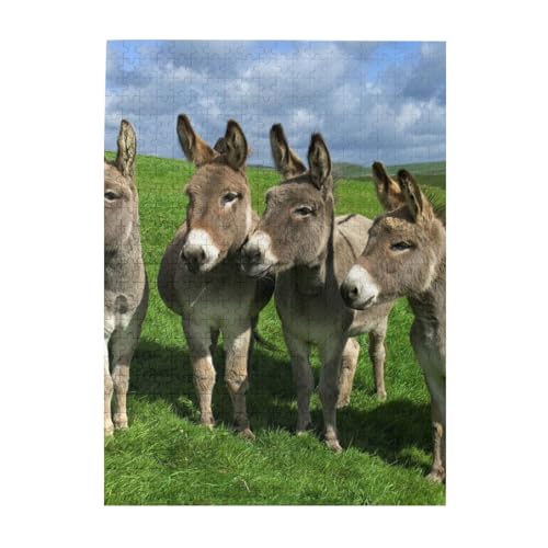 Puzzle 500 Teile für Erwachsene Familien Puzzlespiel für die ganze Familie Anspruchsvolle Puzzles,Kleine Eselwiesen Puzzle 500 Teile für Erwachsene Familien Puzzlespiel für die ganze Familie Anspruchsvolle Puzzles,Kleine Eselwiesen von Hyaszst