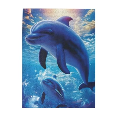 Puzzle 500 Teile für Erwachsene Familien Puzzlespiel für die ganze Familie Anspruchsvolle Puzzles,Niedliche Delfine Druck Puzzle 500 Teile für Erwachsene Familien Puzzlespiel für die ganze Familie Anspruchsvolle Puzzles,Niedliche Delfine Druck von Hyaszst