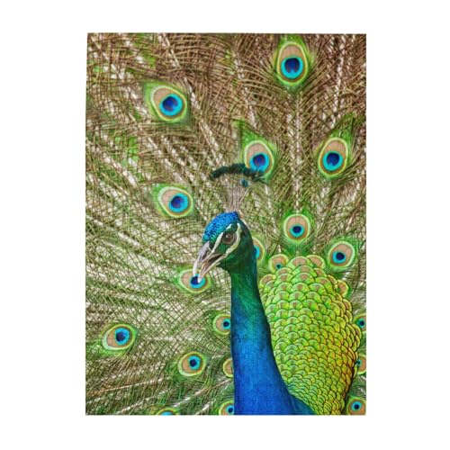 Puzzle 500 Teile für Erwachsene Familien Puzzlespiel für die ganze Familie Anspruchsvolle Puzzles,Pfau von Hyaszst